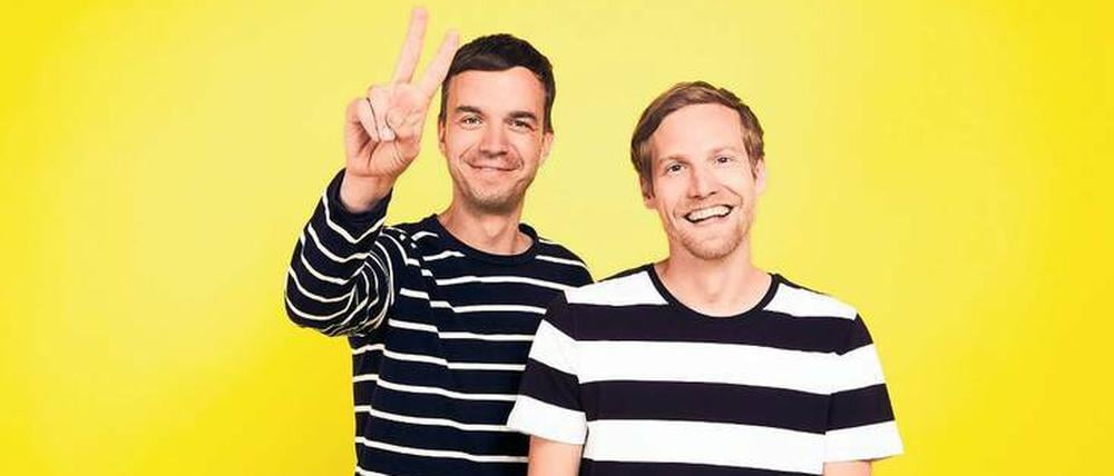 Vergnügte Gründer. Matze Hielscher (li.) und Pierre Türkowsky hatten die Idee zu „Mit Vergnügen“.