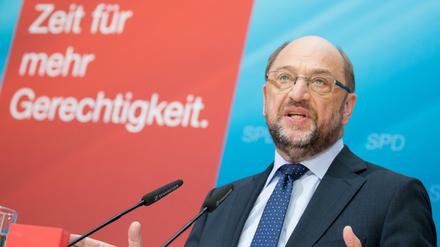 Der SPD-Kanzlerkandidat und Parteivorsitzende, Martin Schulz, präsentiert am 19.06.2017 in Berlin in der SPD-Parteizentrale das neue Steuerkonzept der SPD. 