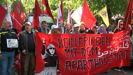 Tag der Nakba: Eine Demonstration in Berlin erinnert an Flucht und Vertreibung von Palästinensern.