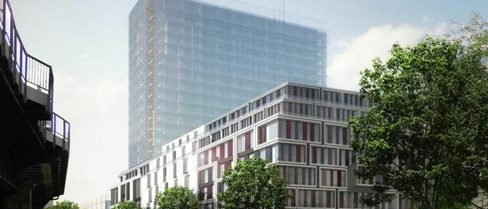 Der Turm am Halleschen Ufer soll umgebaut werden.