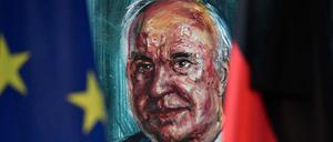 Offizielles Porträt von Helmut Kohl im Bundeskanzleramt.