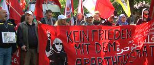 Eine Demonstration in Berlin gedenkt der palästinensischen Katastrophe "Nakba" von 1948. Arte wollte einen Antisemitismus-Film wegen handwerklicher Mängel nicht zeigen. Nun sprang die ARD in die Bresche und zeigte das 90-Minuten-Stück. 