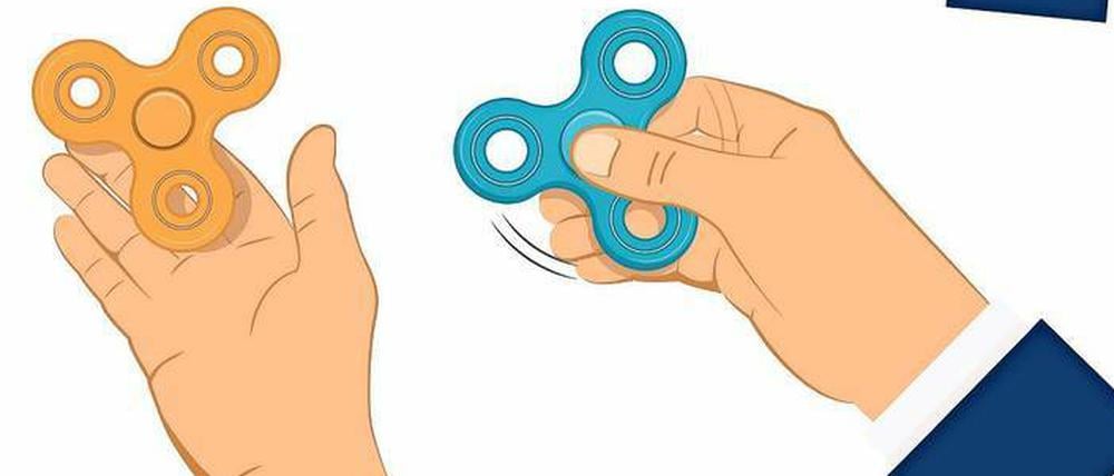 Fidget Spinner lässt man auf dem Finger rotieren.