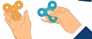Fidget Spinner lässt man auf dem Finger rotieren.