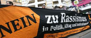 "Nein zu Rassismus": Eine Demonstration in Berlin-Kreuzberg (Archivbild von 2012) 