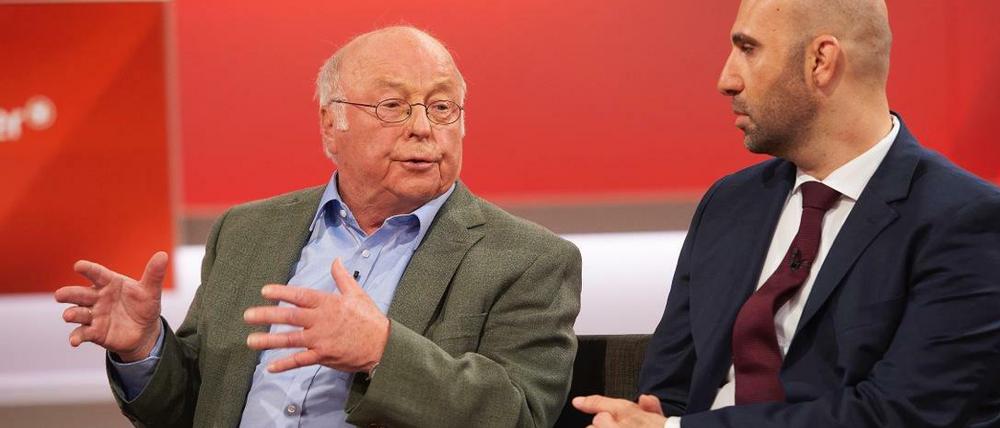 Über Anekdoten und Tabus: Norbert Blüm und Ahmed Mansour in der "Maischberger"-Debatte.