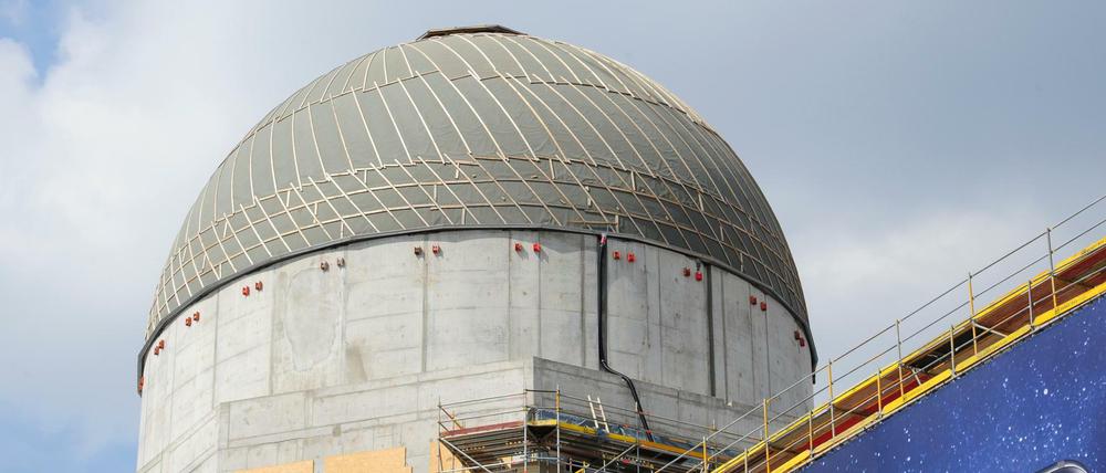 Die halbfertige Kuppel des Berliner Stadtschlosses.