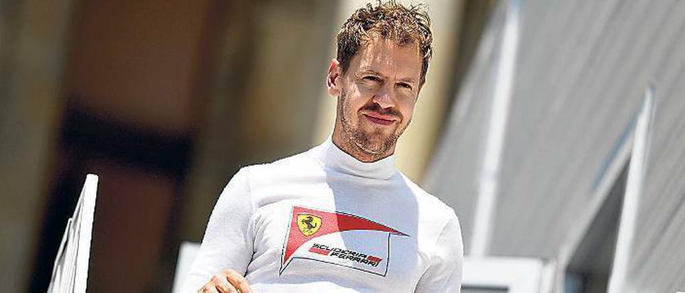 Sonnige Aussichten. Sebastian Vettel ist bei Ferrari glücklich – und die Italiener sind mit seinen sportlichen Leistungen überaus zufrieden.