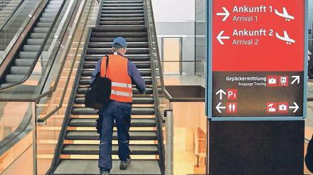 Stillstand. Aufwärts geht’s beim BER allenfalls auf der Rolltreppe. 