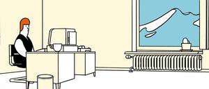 Schematischer Alltag: Ein Panel aus "Birgit".