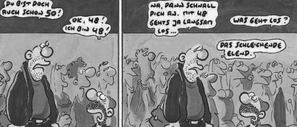 Zwischen Verleugnungs- und Akzeptanzphase: Eine Szene aus „Herbst in der Hose“.