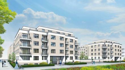 Die Pepitahöfe wurden von verschiedenen Architekten geplant, hier die Visualisierung eines Gebäudes des Büros Cramer Neumann. 