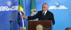 Präsident Michel Temer soll 130.000 Euro angenommen haben. 