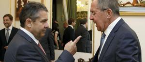 Außenminister Sigmar Gabriel (l.) und sein Kollege Sergej Lawrow in Krasnodar. 