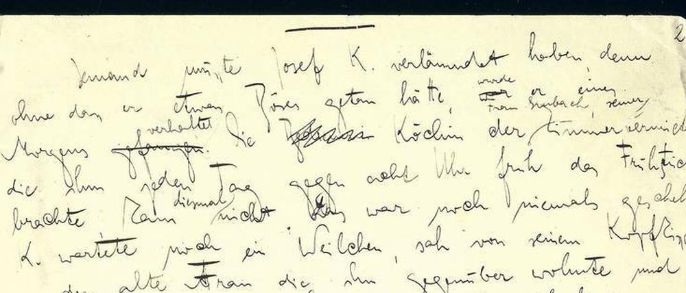Ein Anfang, der zu keinem Ende fand. Die Eingangsszene von Franz Kafkas „Prozess“.