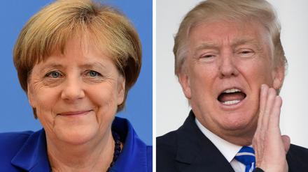 Werden sich diese Woche in Hamburg sehen: Angela Merkel und Donald Trump.