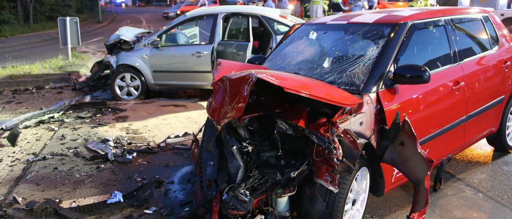 Manches Rennen endet im Crash, wie dieses hier in Hagen