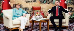 Bundeskanzlerin Angela Merkel und Türkeis Präsident Recep Tayyip Erdogan auf einem Archivbild.