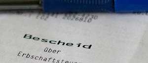 Der Staat geht leer aus - die meisten Erben zahlen keine Steuern wegen hoher Freibeträge.