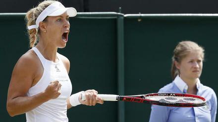 Geht doch! Angelique Kerber steht in Wimbledon im Achtelfinale.