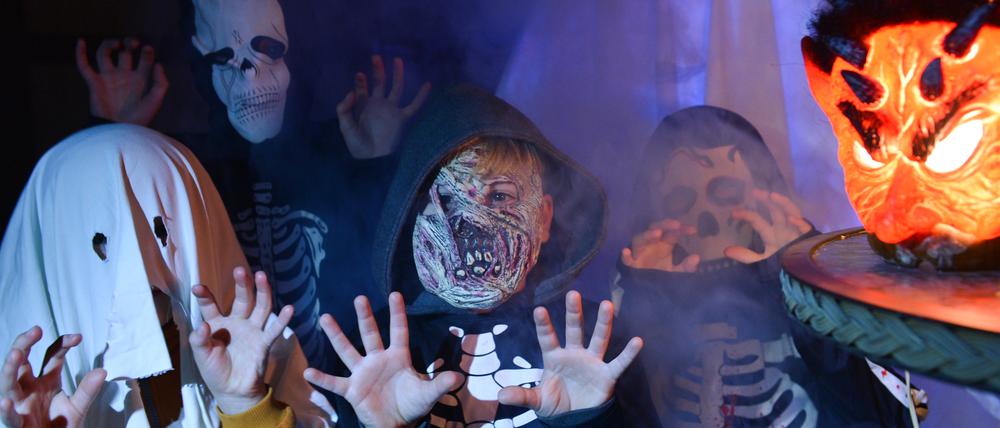 «Buhh! Gebt Süßes, oder es gibt Saures!»: Kleine Geister und Monster freuen sich, wenn sie dieses Jahr wieder Halloween feiern dürfen. 
