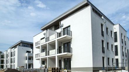 Neue Wohnhäuser in Rostock-Warnemünde (Mecklenburg-Vorpommern). 
