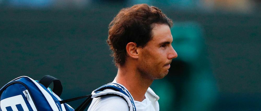 Geschlagen. Rafael Nadal nach dem Spiel gegen Gilles Muller.