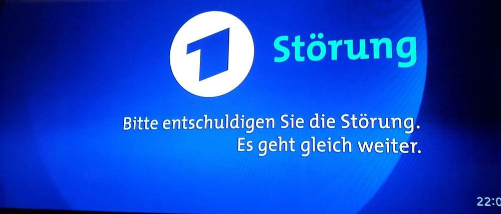 Welch Ironie: Es soll um Krawalle gehen, schon ist die Sendung unterbrochen.