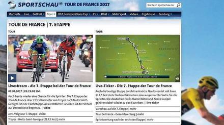 100 Stunden Radfahren. Auf sportschau.de überträgt die ARD komplett alle 21 Etappen. Ganz so viel ist es im Fernsehen, im Ersten, nicht, anders als bei Eurosport.
