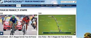 100 Stunden Radfahren. Auf sportschau.de überträgt die ARD komplett alle 21 Etappen. Ganz so viel ist es im Fernsehen, im Ersten, nicht, anders als bei Eurosport.