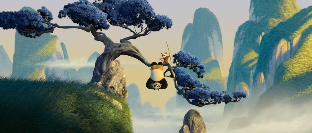 Auch ein Panda macht mal Pause. Eine Szene aus dem 2008 veröffentlichten Animationsfilm "Kung Fu Panda".