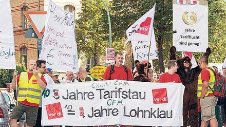 Proteste. Seit Jahren gehen CFM-Mitarbeiter in Berlin auf die Straße.