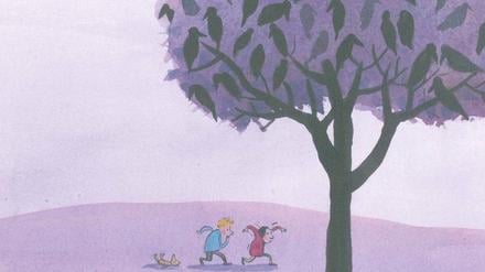 „Weißt du noch, wie die Raben über uns gelacht haben ...?“ Eine Szene aus dem Buch von Jutta Bauer und Zoran Drvenkar. 