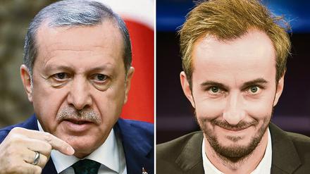 Der türkische Ministerpräsident Recep Tayyip Erdogan (links) und Jan Böhmermann.