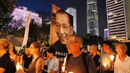 Gedenken an Liu Xiaobo in Hong Kong