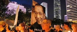 Gedenken an Liu Xiaobo in Hong Kong 