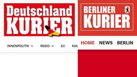 Äußerlich zu ähnlich? Die Logos von "Deutschland Kurier" und "Berliner Kurier" online.