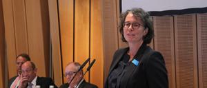 Berlins wiedergewählte IHK-Präsidentin Beatrice Kramm bei der Konstituierenden Sitzung der Vollversammlung am 12. Juni 2017.