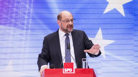 SPD-Kanzlerkandidat Martin Schulz am Sonntag im Willy-Brandt-Haus. 