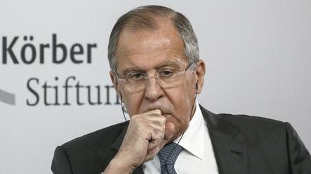 Der russische Außenminister Sergej Lawrow in Berlin.  