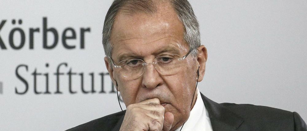 Der russische Außenminister Sergej Lawrow in Berlin.