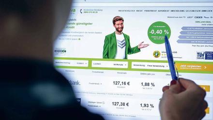Die Online-Plattform Smava bietet im Internet einen Ratenkredit mit einem Negativzins von minus 0,40 Prozent.