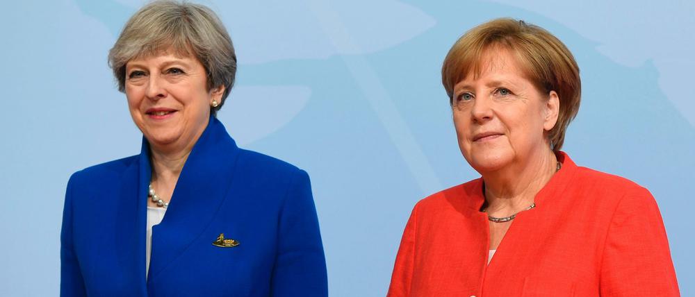 Kanzlerin Angela Merkel und die britische Premierministerin Theresa May