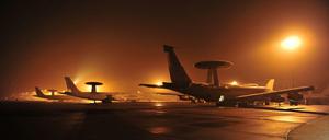 Awacs-Aufklärungsflugzeuge der Nato in Konya.