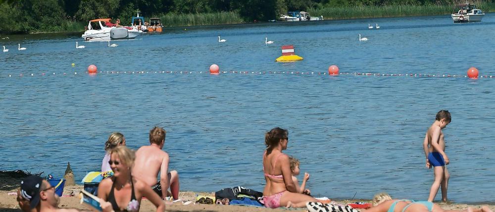 Als das Strandbad Tegel noch in Betrieb war.