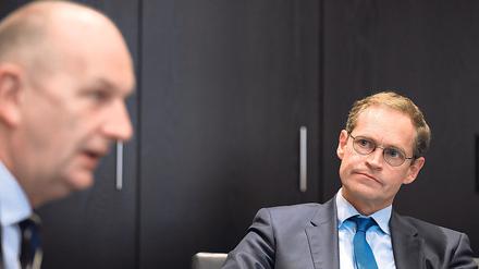 Dietmar Woidke (links) und Michael Müller, Regierungschefs von Brandenburg und Berlin.