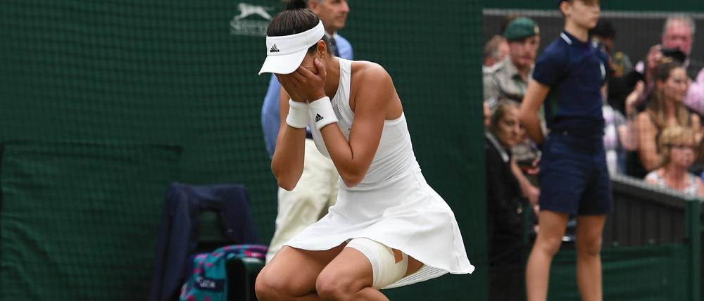 Tränen erlaubt. Garbine Muguruza im Moment des Sieges.