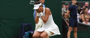 Tränen erlaubt. Garbine Muguruza im Moment des Sieges.
