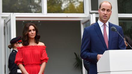 Prinz William hält eine Rede auf der Gartenparty des britischen Botschafters in Berlin