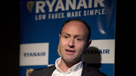 Ryanais Marketing-Vorstand Kenny Jacobs war am Dienstag in Berlin zu Gesprächen über die Zukunft der Flughäfen. Das Foto zeiugt im in London im April 2017.